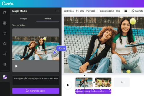 Bộ công cụ chỉnh sửa video trên Canva