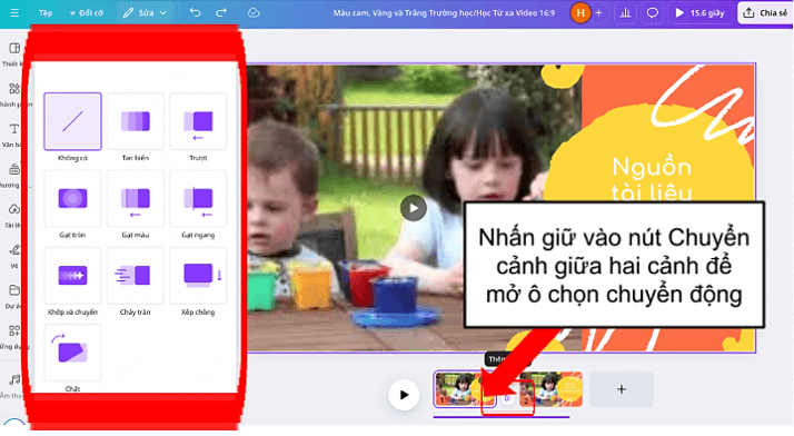 Bộ công cụ chỉnh sửa video trên Canva