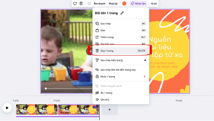 Bộ công cụ chỉnh sửa video trên Canva