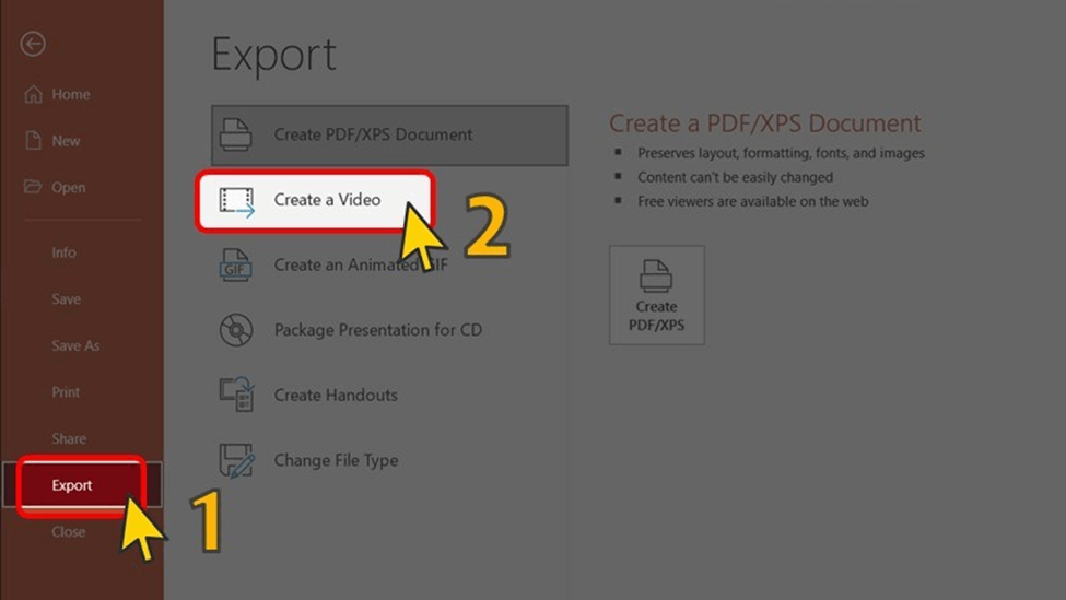 Các cách xuất file Powerpoint sang video nhanh chóng