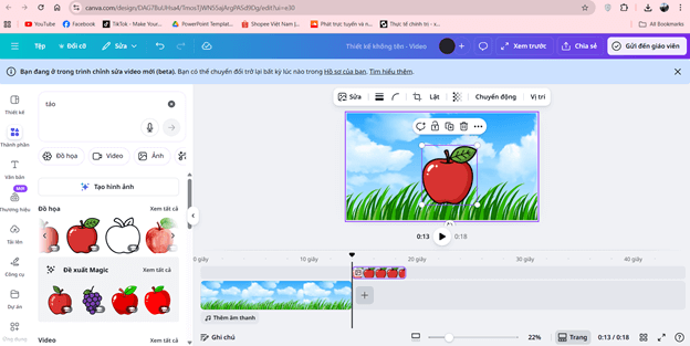 Hướng dẫn làm quả biết nói trên Canva