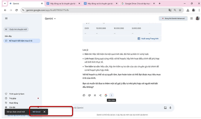Hướng dẫn sử dụng gemini trong giảng dạy