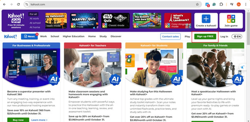 Hướng dẫn sử dụng Kahoot! tạo trò chơi trong giảng dạy