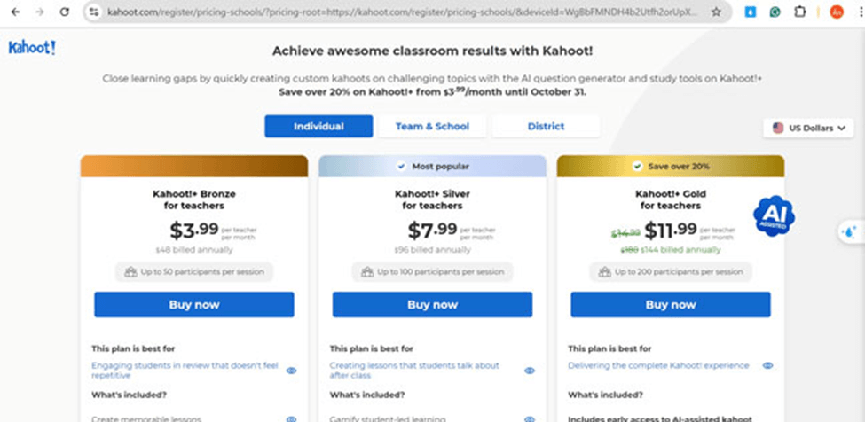 Hướng dẫn sử dụng Kahoot! tạo trò chơi trong giảng dạy