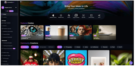 Hướng dẫn sử dụng Leonardo AI trong việc tạo hình ảnh