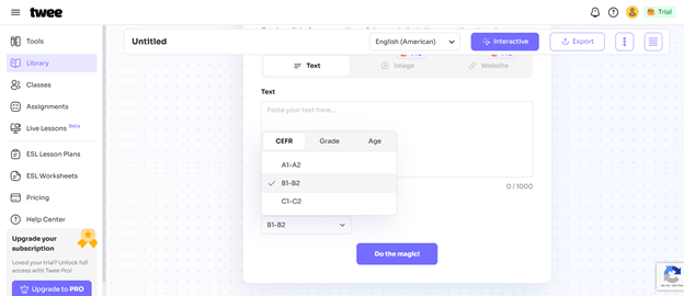 Hướng dẫn tạo câu hỏi từ đoạn văn trên Twee