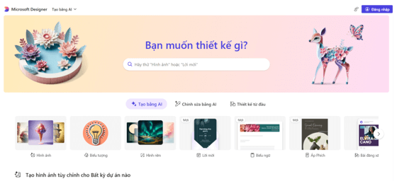 Hướng dẫn tạo hình ảnh bằng ứng dụng Microsoft Designer
