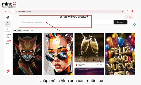 Hướng dẫn tạo hình ảnh qua ứng dụng Indeogram