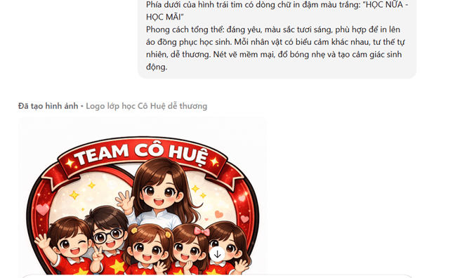 Hướng dẫn tạo logo nhóm lớp bằng chatGPT