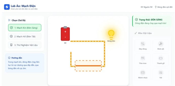 Hướng dẫn tạo mô phỏng môn Vật lý bằng AI