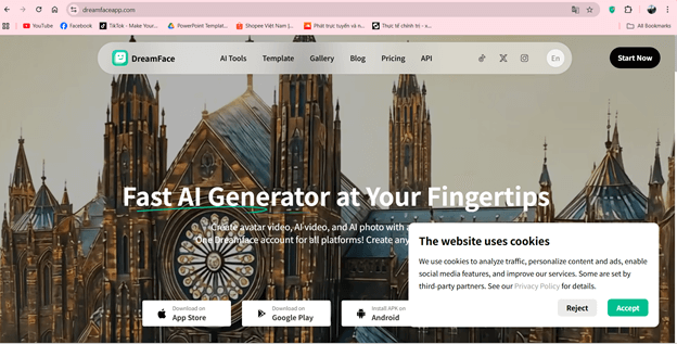 Hướng dẫn tạo video nhân vật AI giới thiệu bài giảng từ ảnh bằng DreamFace