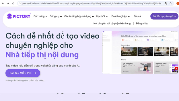 Hướng dẫn tạo video từ văn bản bằng Pictory AI