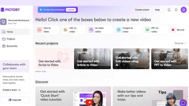 Hướng dẫn tạo video từ văn bản bằng Pictory AI