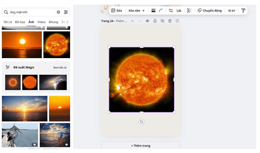 Hướng dẫn tìm kiếm các thành phần đơn lẻ trong một mẫu thiết kế trên Canva