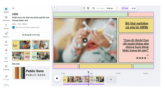 Hướng dẫn tìm kiếm kho video mẫu và định dạng phù hợp trên Canva