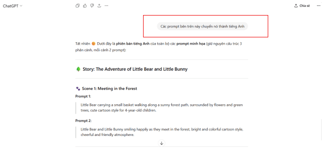 Hướng dẫn viết prompt tạo ảnh cho truyện tranh trên ChatGPT