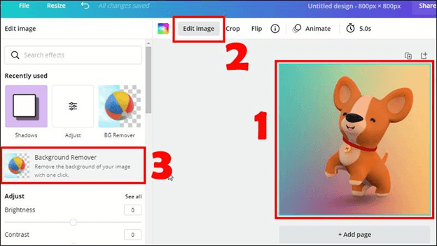 Hướng dẫn xóa nền ảnh trên Canva