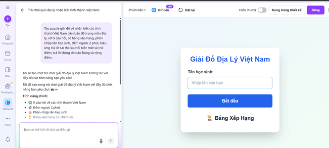 Tổng hợp các câu lệnh Canva Code cho trò chơi tương tác tiểu học