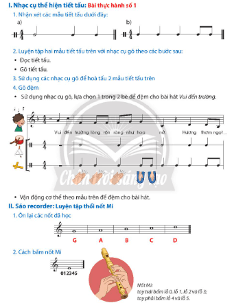 Bài thực hành số 1 trang 8, 9 Âm nhạc lớp 7 Chân trời sáng tạo