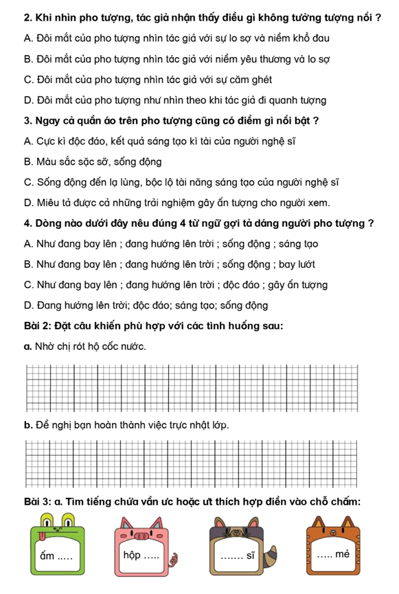 Bài tập cuối tuần Tiếng Việt lớp 3 Tuần 22 Chân trời sáng tạo có đáp án (có đáp án) | Đề kiểm tra cuối tuần Tiếng Việt lớp 3