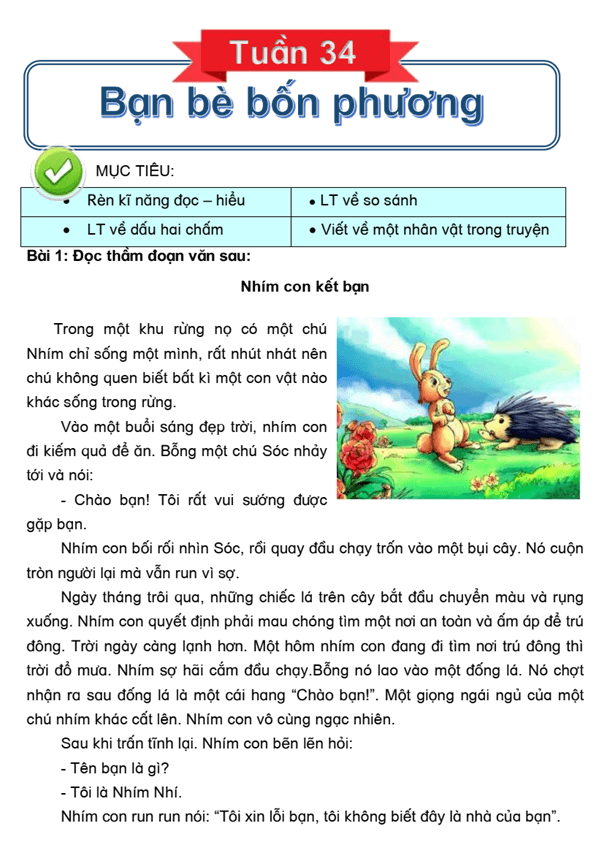 Bài tập cuối tuần Tiếng Việt lớp 3 Tuần 34 Cánh diều (có đáp án) | Đề kiểm tra cuối tuần Tiếng Việt lớp 3