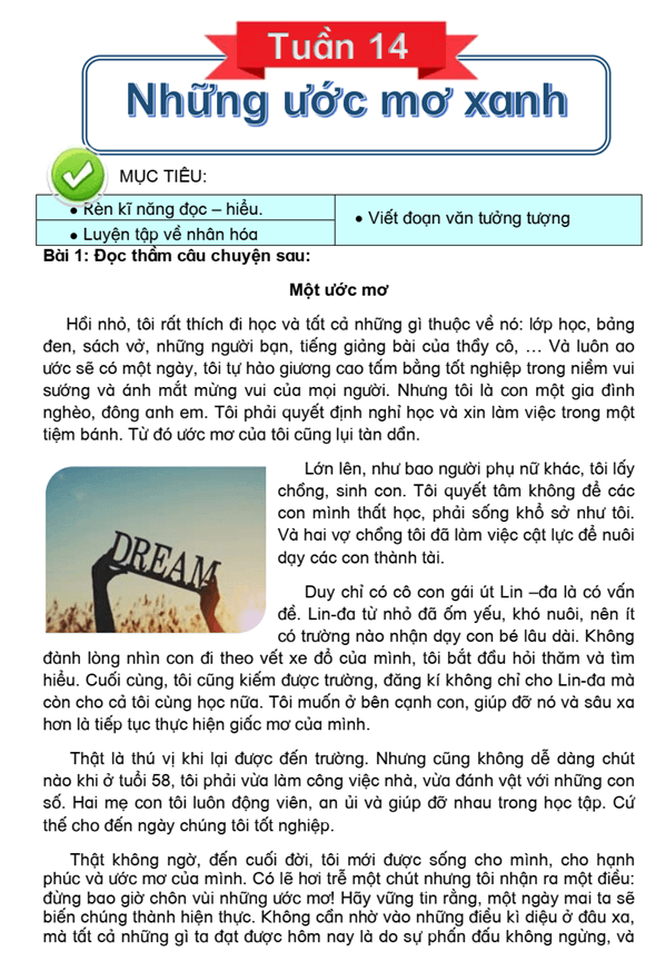 Bài tập cuối tuần Tiếng Việt lớp 4 Tuần 14 Chân trời sáng tạo (có đáp án) | Đề kiểm tra cuối tuần Tiếng Việt lớp 4