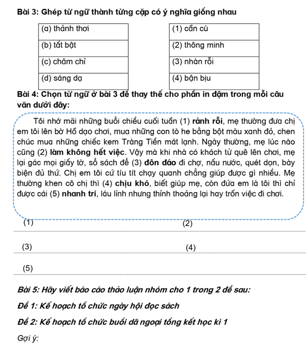 Bài tập cuối tuần Tiếng Việt lớp 4 Tuần 28 Cánh diều (có đáp án) | Đề kiểm tra cuối tuần Tiếng Việt lớp 4