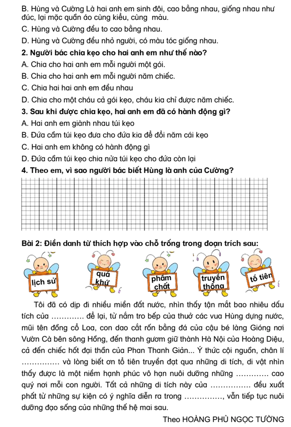 Bài tập cuối tuần Tiếng Việt lớp 4 Tuần 3 Kết nối tri thức (có đáp án) | Đề kiểm tra cuối tuần Tiếng Việt lớp 4
