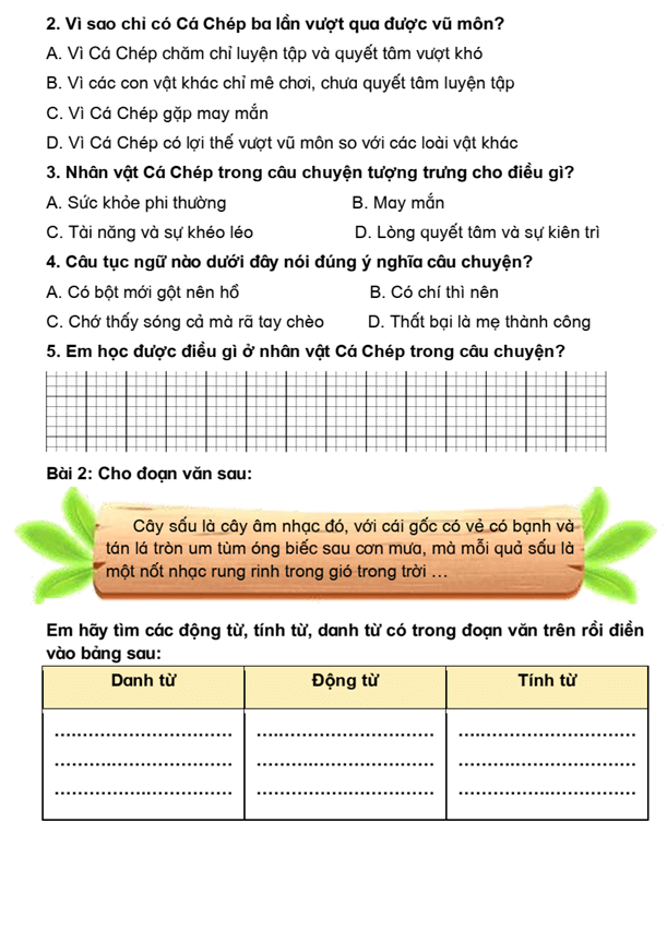 Bài tập cuối tuần Tiếng Việt lớp 4 Tuần 9 Chân trời sáng tạo (có đáp án) | Đề kiểm tra cuối tuần Tiếng Việt lớp 4