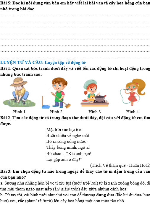 Bài tập hàng ngày Tiếng Việt lớp 4 Bài 11: Tập làm văn | Kết nối tri thức