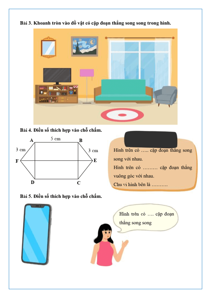 Bài tập hàng ngày Toán lớp 4 Bài 30: Thực hành và trải nghiệm vẽ hai đường thẳng song song | Kết nối tri thức