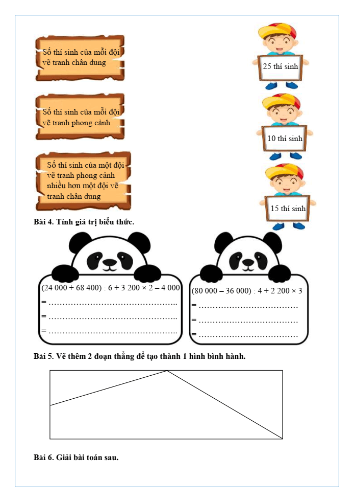 Bài tập hàng ngày Toán lớp 4 Bài 37: Ôn tập chung | Kết nối tri thức