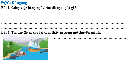 Bài tập hàng ngày Tiếng Việt lớp 4 Bài 8: Đò ngang | Kết nối tri thức