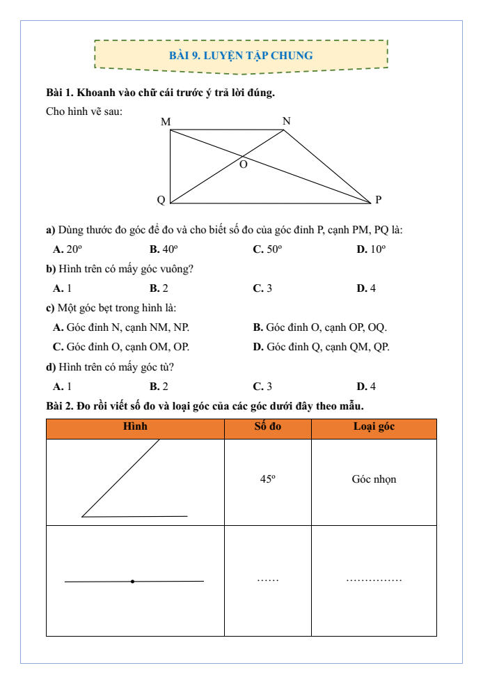 Bài tập hàng ngày Toán lớp 4 Bài 9: Luyện tập chung | Kết nối tri thức