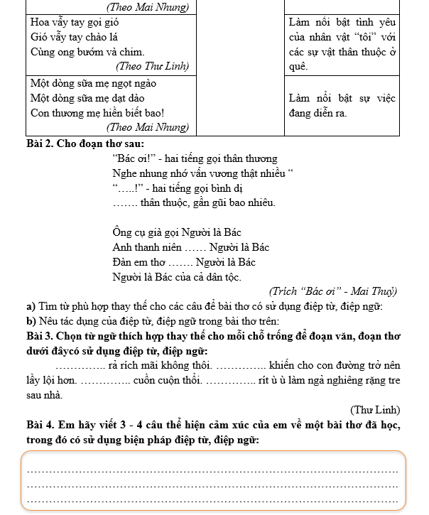 Bài tập hàng ngày Tiếng Việt lớp 5 Bài 25: Tiếng đàn ba-la-lai-ca trên sông Đà | Kết nối tri thức