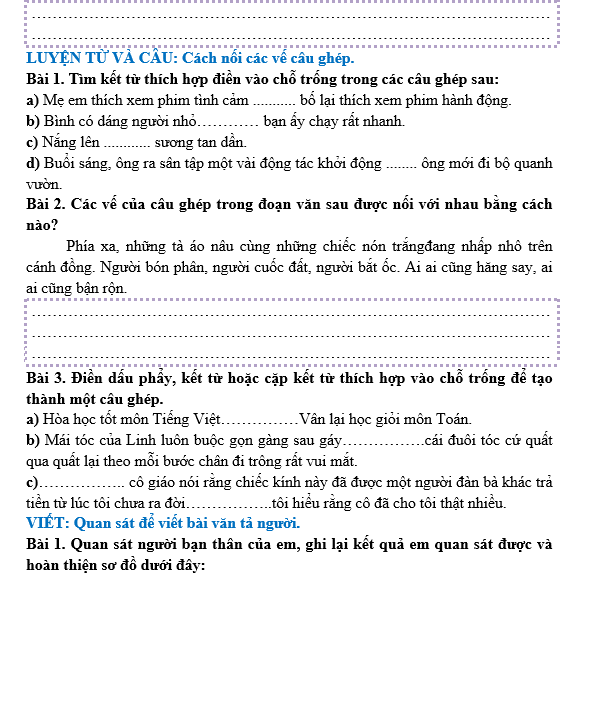Bài tập hàng ngày Tiếng Việt lớp 5 Bài 3: Hạt gạo làng ta | Kết nối tri thức
