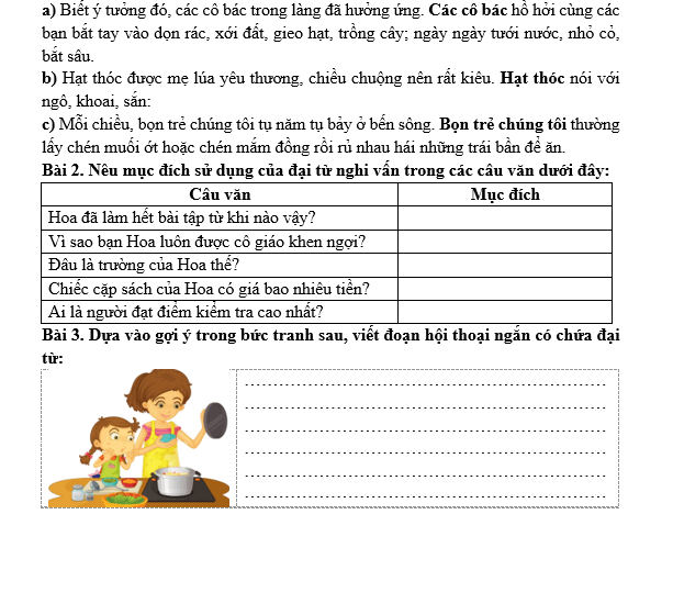 Bài tập hàng ngày Tiếng Việt lớp 5 Bài 5: Tiếng hạt nảy mầm | Kết nối tri thức