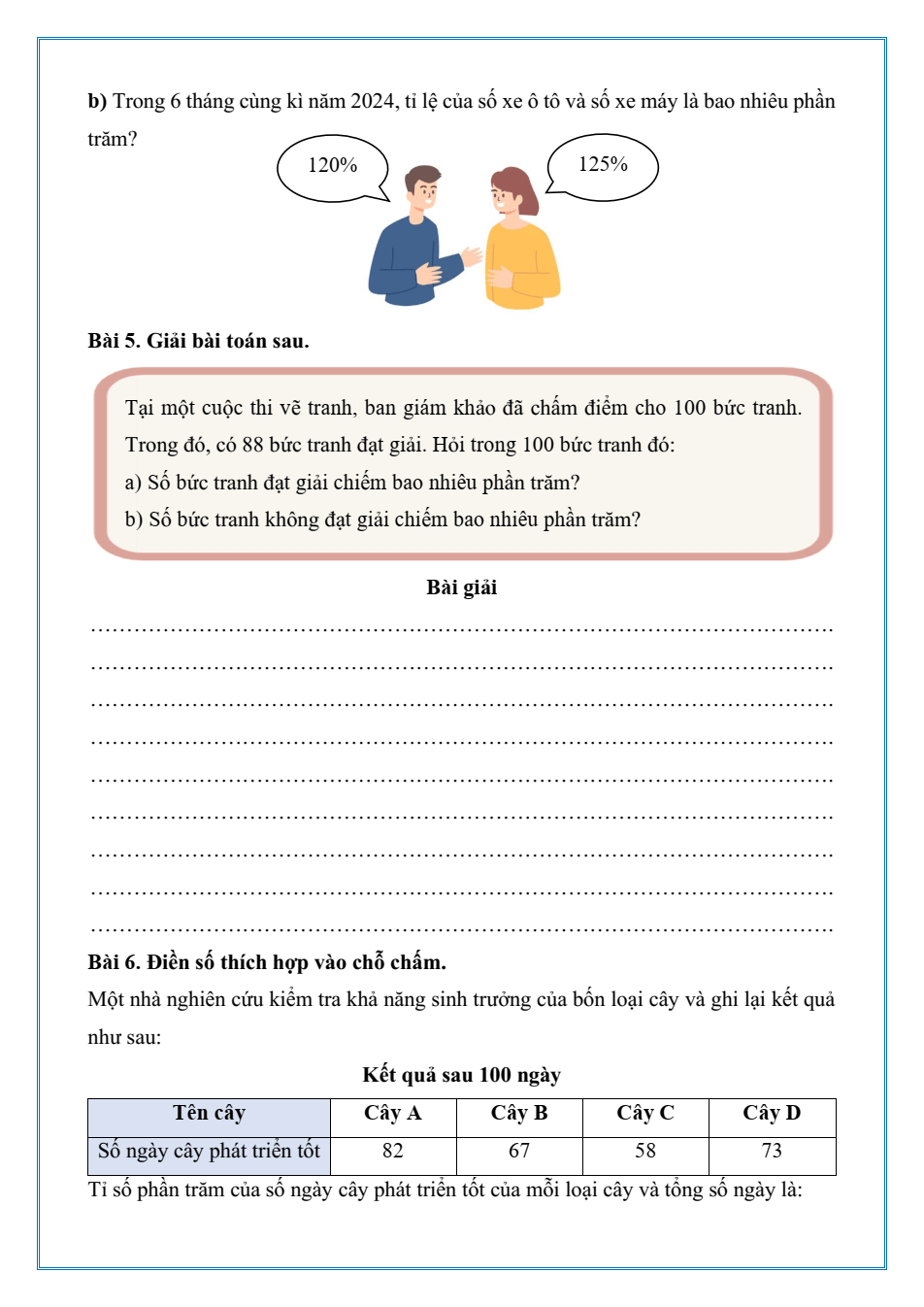 Bài tập hàng ngày Toán lớp 5 Kết nối tri thức Học kì 2 (có lời giải)