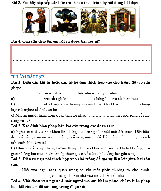 Bài tập hàng ngày Tiếng Việt lớp 5 Ôn tập cuối học kì 2 | Kết nối tri thức