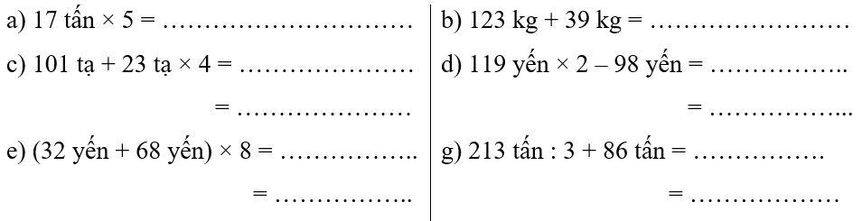 Bài tập phát triển năng lực Toán lớp 4 Tuần 8 (trang 35, 36, 37)
