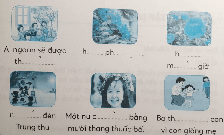 Tiếng Việt lớp 1 Tập 1 Tuần 17 Tiết 2 Ôn tập (tiếp theo) trang 70, 71 (Dành cho buổi học thứ hai) (ảnh 1)