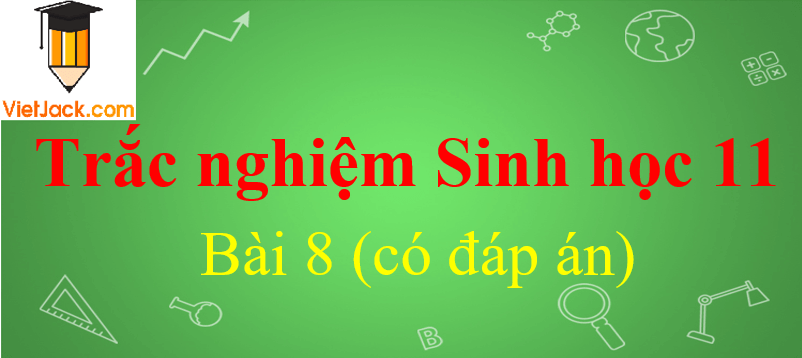 Trắc nghiệm Sinh học 11 Bài 8 có đáp án