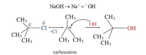 Viết phương trình hoá học phản ứng thuỷ phân chloroethane và 2 – chloro – 2 – methylpropane