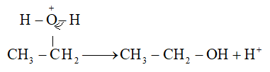 Trình bày cơ chế phản ứng khi cho ethylene tác dụng với HBr với H2O xúc tác H+