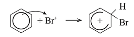 Trình bày cơ chế phản ứng khi cho benzene tác dụng với Br2 xúc tác FeBr3