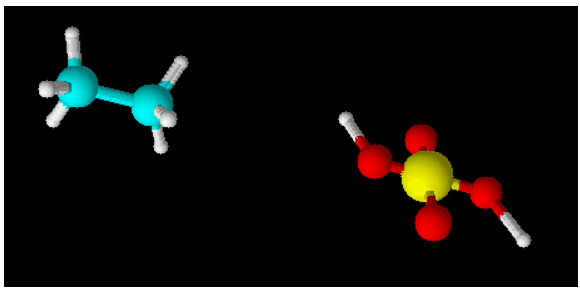 Hi n th c u tr c ph n t c a ethane C2H6 v sulfuric acid