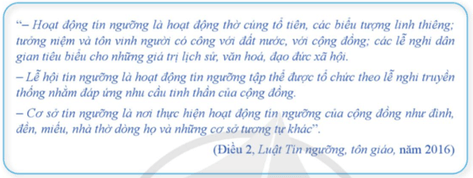 Đọc thông tin trong mục 1 và tư liệu, giải thích khái niệm tín ngưỡng và nêu những tín ngưỡng