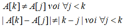 Nếu n = 5, A[0] = 0, A[1] = 3. Tìm các khả năng của A[2]