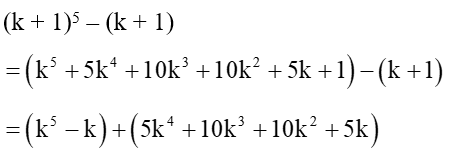 Bằng phương pháp quy nạp, chứng minh: n^5 - n chia hết cho 5 với mọi n thuộc N sao (ảnh 1)