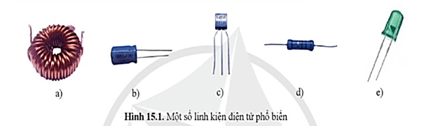 Quan sát hình 15.1 và cho biết: Đây là các linh kiện điện tử gì